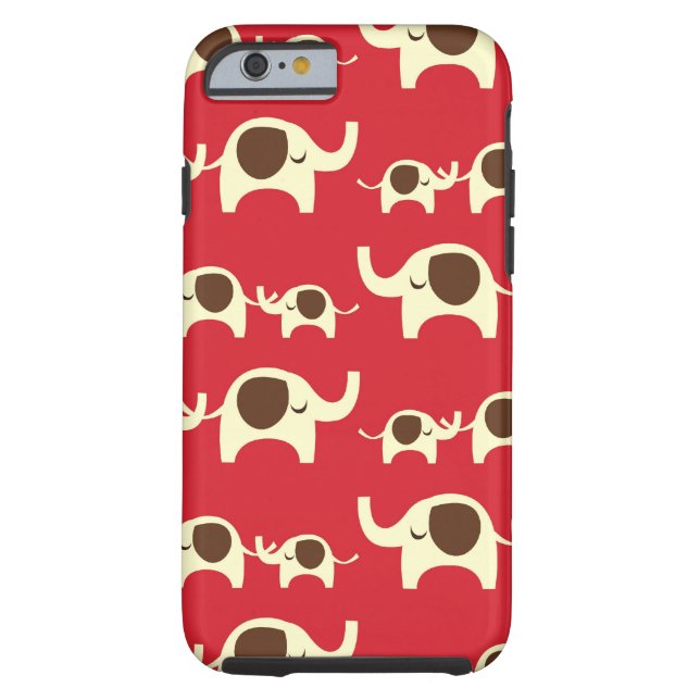 Good luck elephants cherry red cute nature pattern Case-Mate iPhone case (Back)