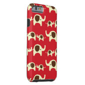 Good luck elephants cherry red cute nature pattern Case-Mate iPhone case (Back/Right)