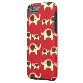 Good luck elephants cherry red cute nature pattern Case-Mate iPhone case (Back Left)