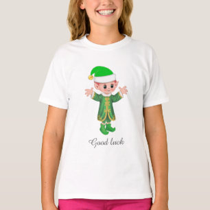 Good Luck Elf & Script T-Shirt