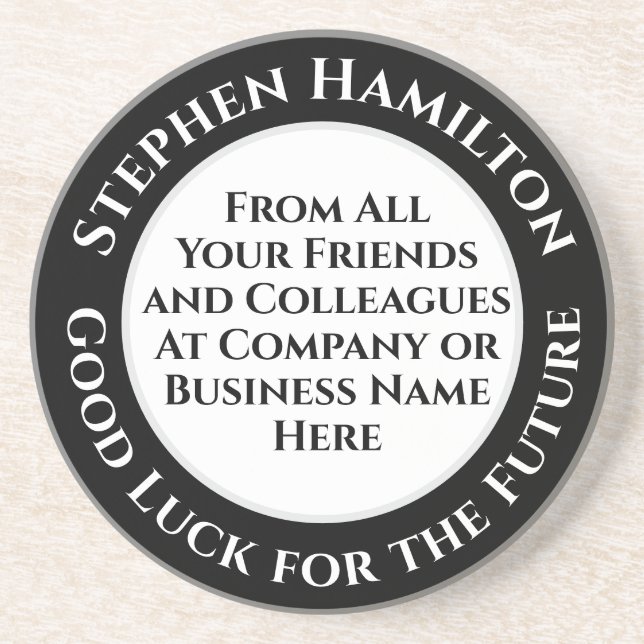 Good Luck for the Future Leaving Gift Coaster (Front)