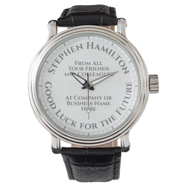 Good Luck for the Future Special Leaving Gift Watch (Front)