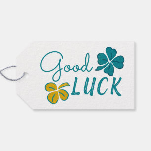 Good Luck Four Leaf Clover Shamrock Gift Tags