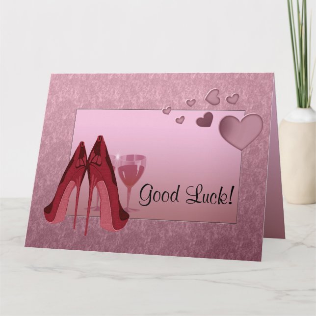 Good Luck from Us All Greeting Card (Front)
