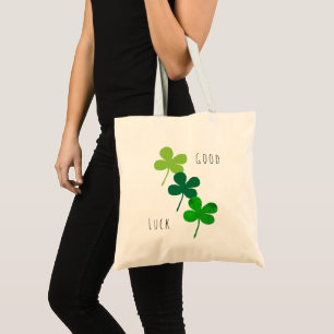 Good Luck Green Shamrocks Tote Bag