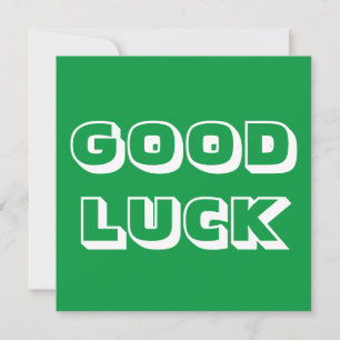 Good Luck, green white Card