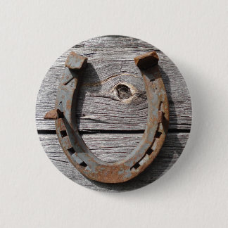 Good Luck Horseshoe Badge Name Tag