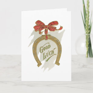 Good Luck Horseshoe with blank inside Card