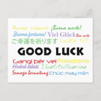 Good Luck in Many Languages Colourful