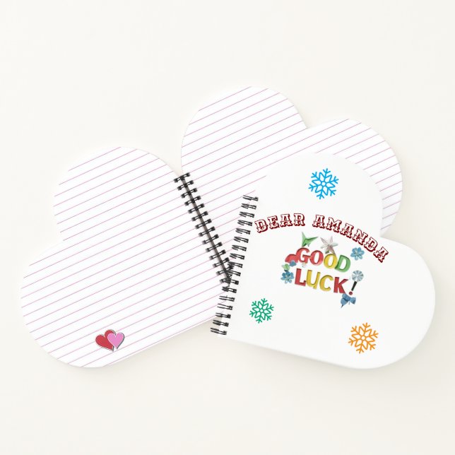 Good Luck Journal – Personalised  Gift Notebook (Inside)