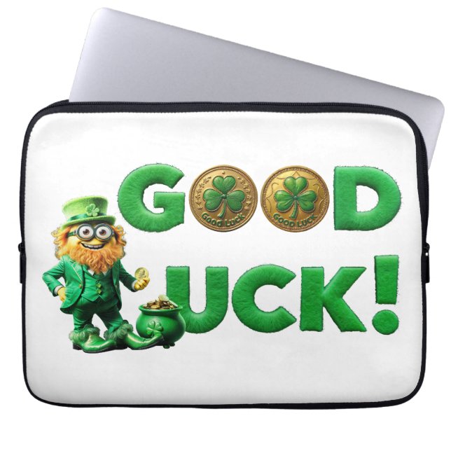 Good Luck Laptop Sleeve (Front)