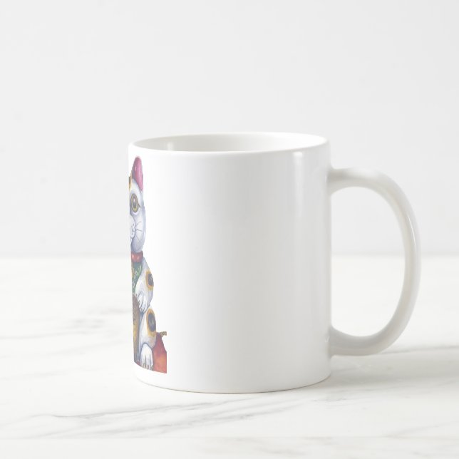 Good Luck Maneki Neko Coffee Mug (Right)