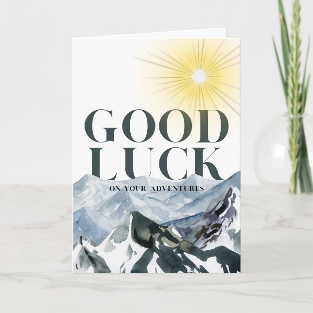 Good Luck on Your Adventures Card (Front)