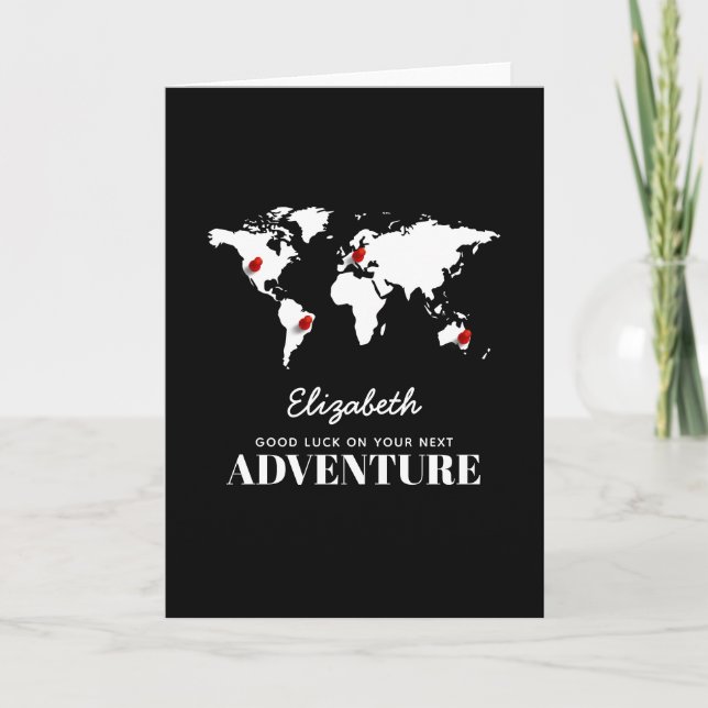 Good Luck On Your Next Adventure | Bon Voyage Card (Front)
