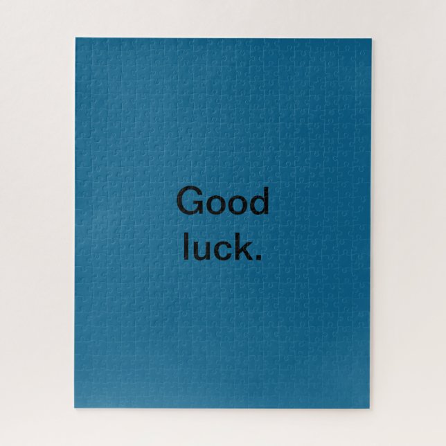 Good Luck or Your Words Puzzle Blue Black (Vertical)