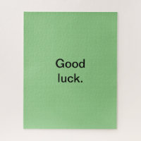 Good Luck or Your Words Puzzle Green Black