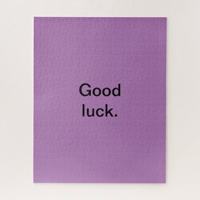 Good Luck or Your Words Puzzle Purple Black (Vertical)
