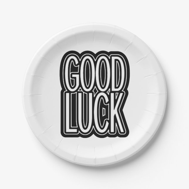 Good Luck Paper Plate (Front)