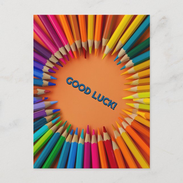 Good Luck Pencils Back-to-School Postcard (Front)