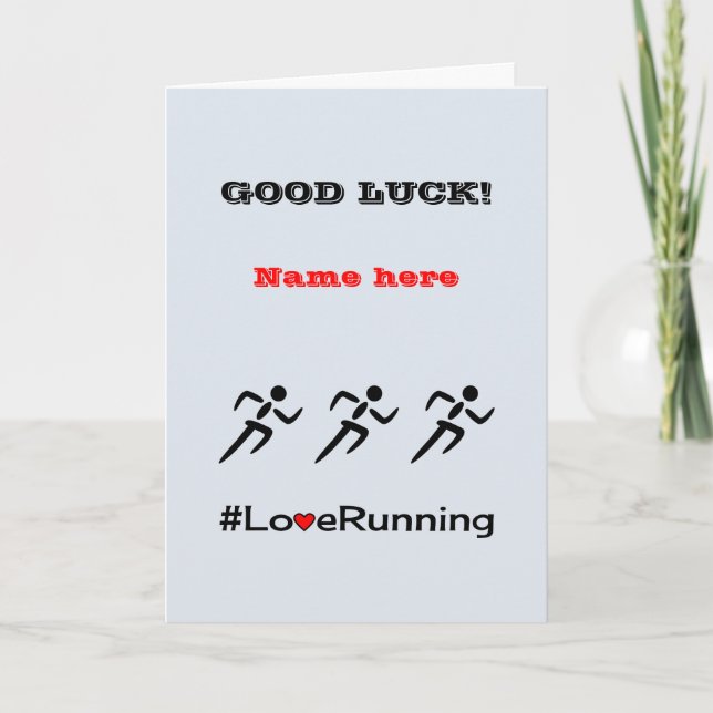 Good Luck personalised athlete Card (Front)