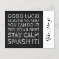 Good Luck Quote For School Custom Postcard