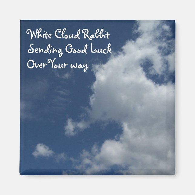 Good luck Rabbit cloud Magnet (Front)