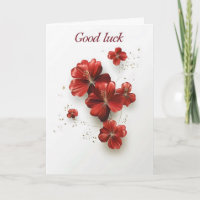 Good Luck Red Flowers