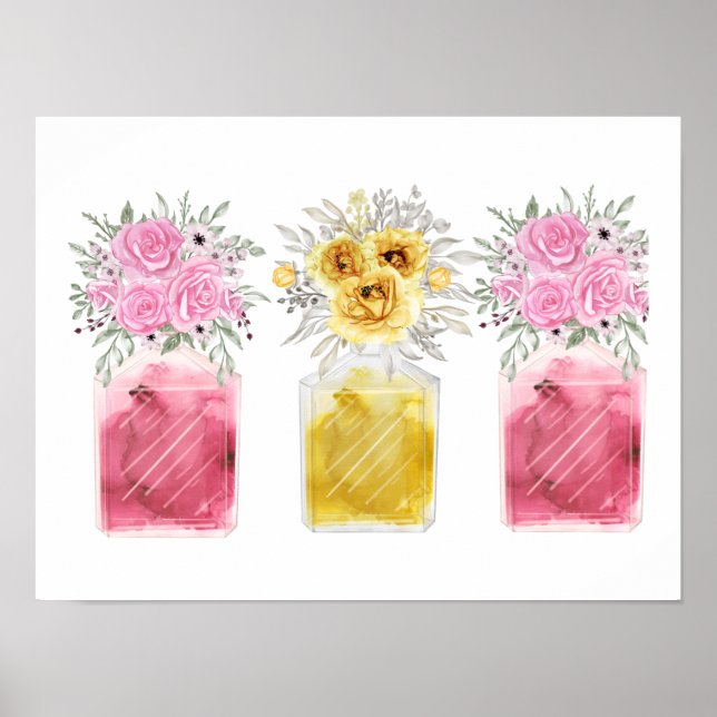 Good Luck set of Three Perfume Bottle Bouquet Poster (Front)