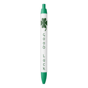 Good Luck Shamrock Green Ink Pen by Janz