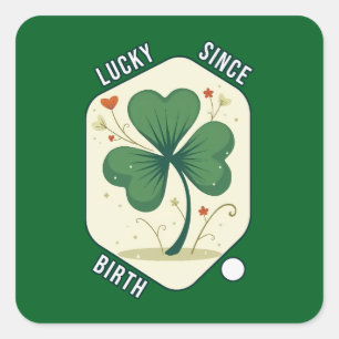 Good Luck Shamrock St Patrick’s Day - Autocolante Square Sticker