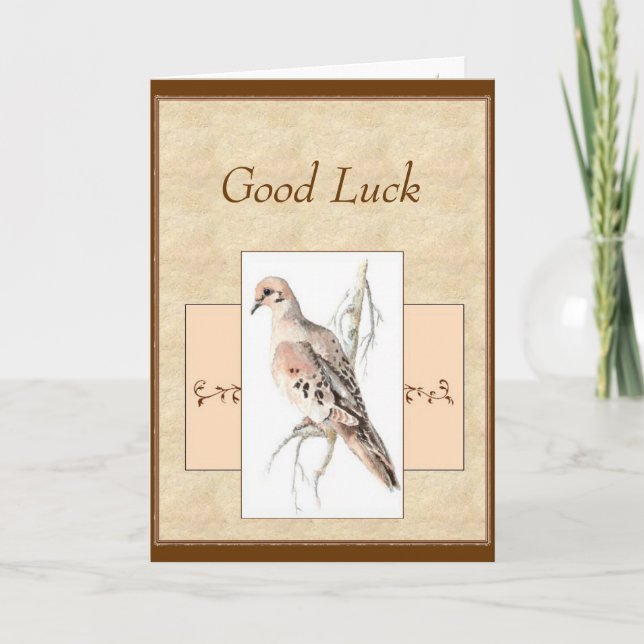 Good Luck Soon Mourning Dove, Turtle Dove Card (Front)