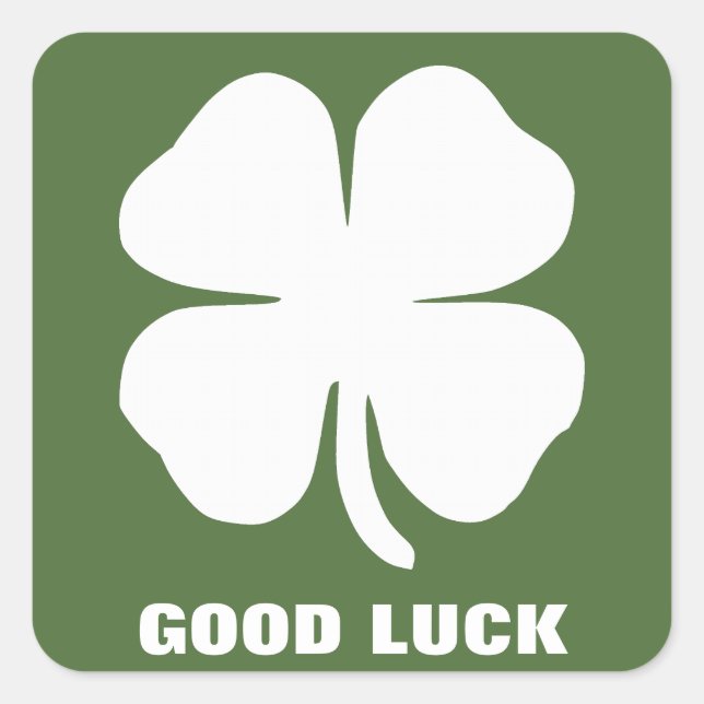Good Luck Square Sticker (Front)