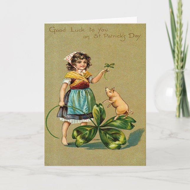 Good Luck to You St. Patrick's Day Greeting Card (Front)