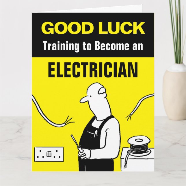 Good Luck Training to Become an Electrician Card (Front)