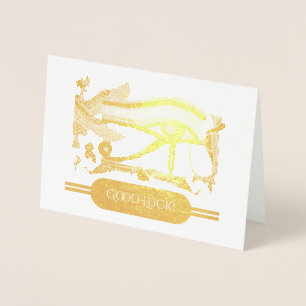 Good Luck with Eye of Horus good luck charm Foil Card