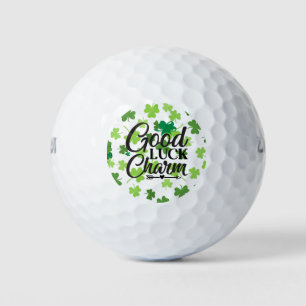 Good Luck  with shamrock  St. Patrick's Day  Golf Balls