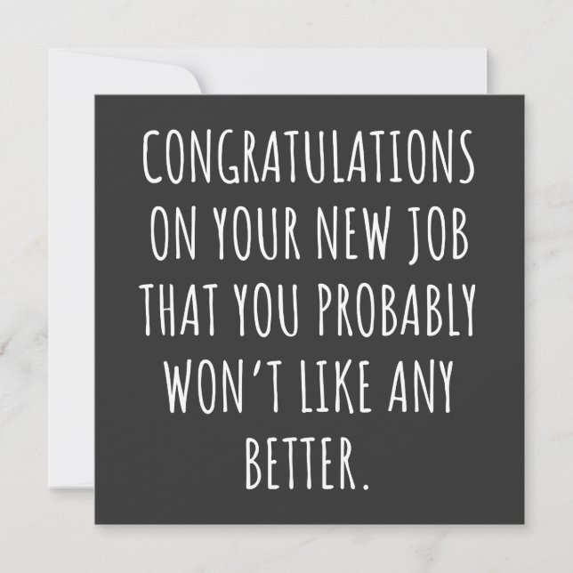 Good luck with the new job invitation (Front)