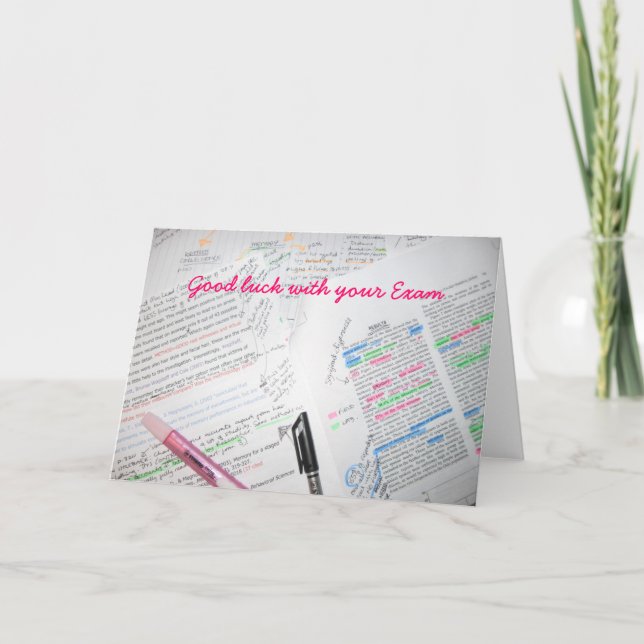 Good luck with your Exam Card (Front)