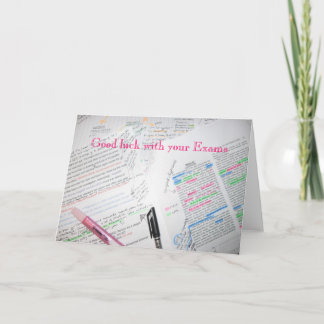 Good luck with your Exams Card