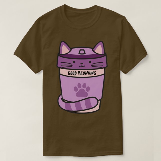 Good Meowning Coffee T-Shirt (Design Front)