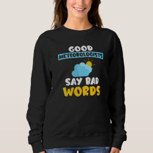 Good Meteorologists Say Bad Words Weather Chaser M Sweatshirt