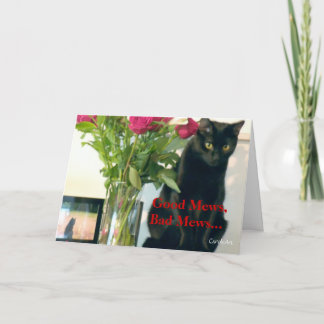 "Good Mews/Bad Mews" Birthday Card