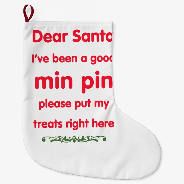 good min pin large christmas stocking (Front)
