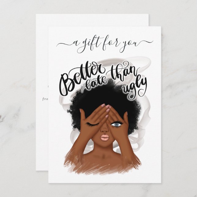 Good Mood Black Woman Gift Certificate (Front/Back)