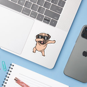 Good Mood Pug with Sunglasses Dabbing