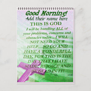 Good Morning,Add their name_ Postcard