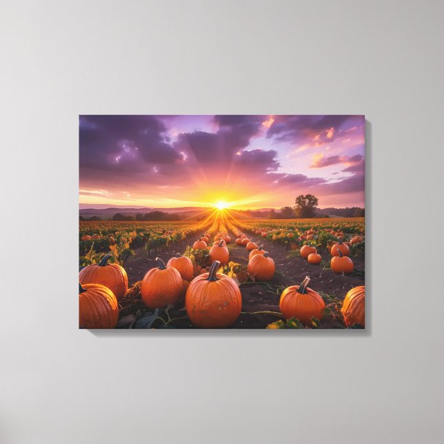 Good morning autumn field canvas print (Front)