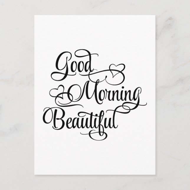 Good Morning Beautiful - Inspirational Card (Front)