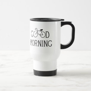 Good Morning Bicycle Customisable Travel Mug