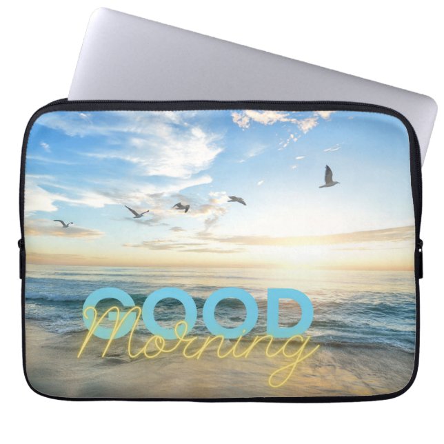 Good Morning Blue Sky Laptop Sleeve (Front)